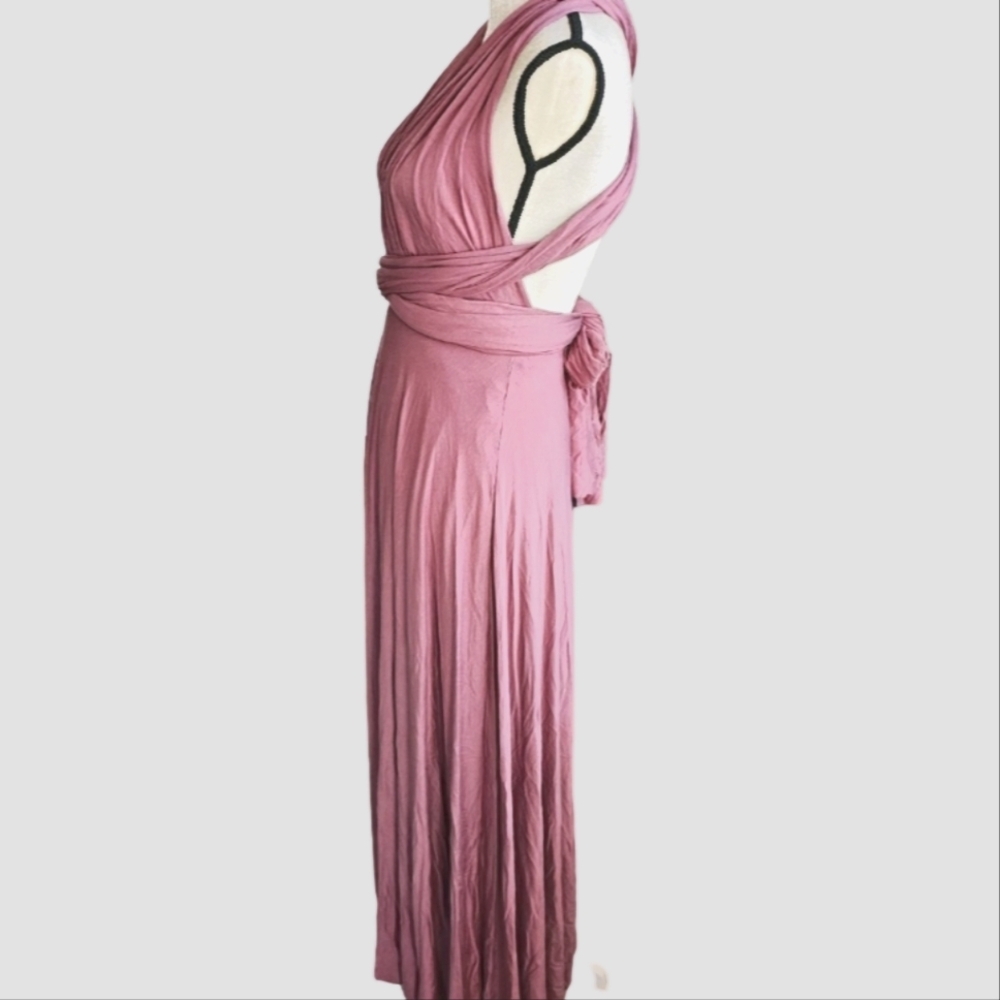 Modela Bella Elegant Mauve Backless Evening Gown Size Small - Picture 5 of 6